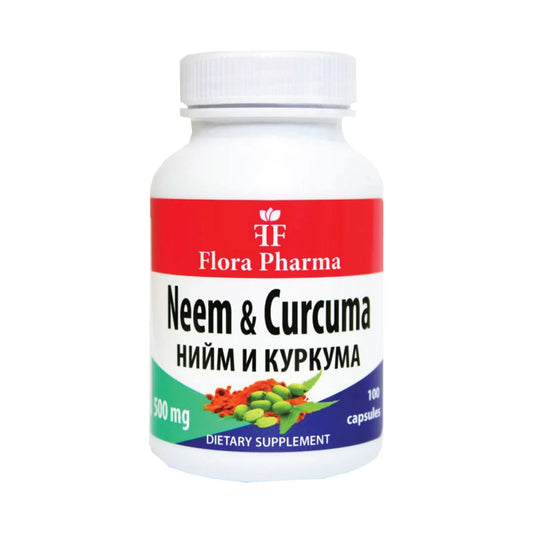 Supliment alimentar de Neem si Turmeric 500 mg– 100 capsule