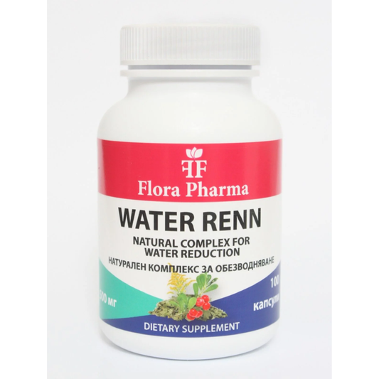 WATER RENN - supliment alimentar 100 capsule, 500 mg - pentru umflaturi, retentie de apa si detoxifiere