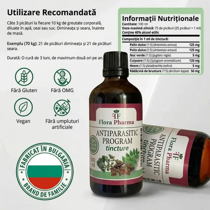 Program antiparazitar - tinctură 100 ml