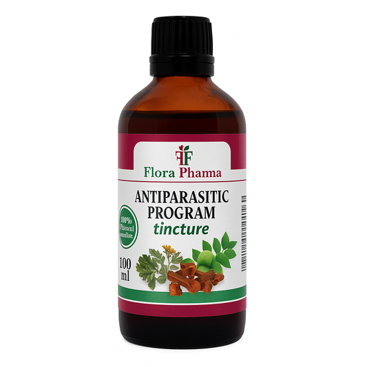 Program antiparazitar - tinctură 100 ml - elimină paraziții, bacteriile și ciupercile