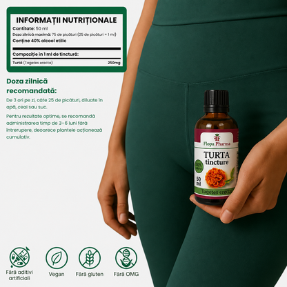 Turtă – tinctură 50 ml - pentru chisturi, fibroame și polipi