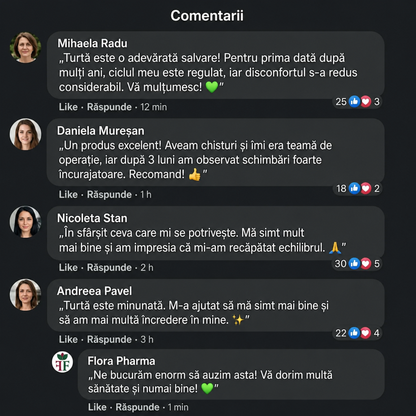 Turtă – tinctură 50 ml - pentru chisturi, fibroame și polipi