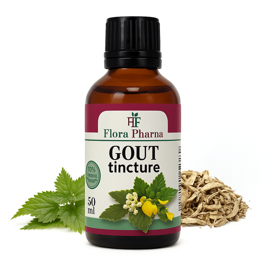 Gută – tinctură 50 ml - accelerează excreția acidului uric
