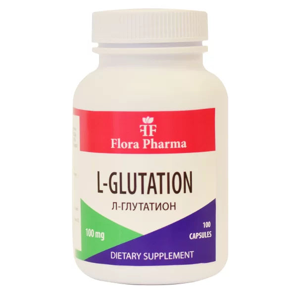 L-GLUTATION – supliment alimentar 100 capsule, 100 mg - pentru detoxifiere, imunitate, piele stralucitoare
