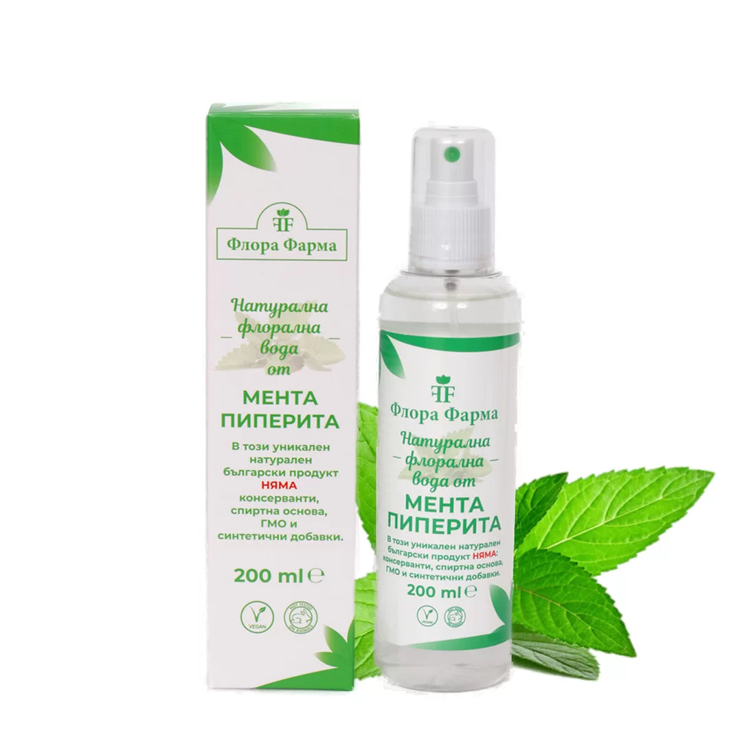 Apa florala naturala de menta – 200 ml -improspateaza si tonifica