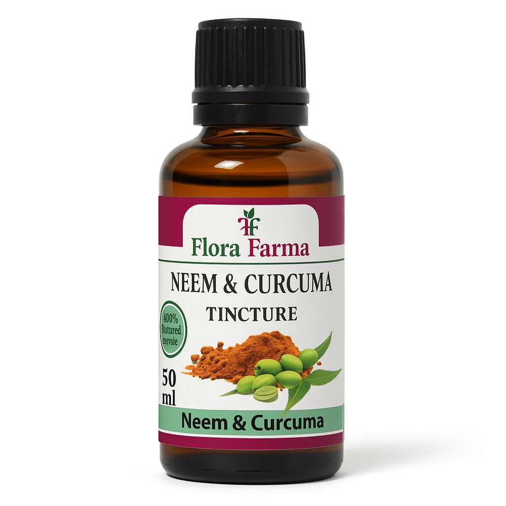 Tinctură de Neem și Turmeric 50ml - pentru probleme ale pielii