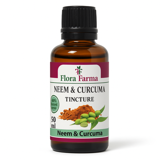 Tinctură de Neem și Turmeric 50ml - pentru probleme ale pielii