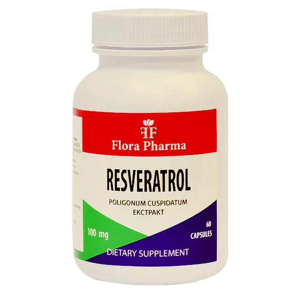RESVERATROL – supliment alimentar 60 capsule, 100 mg - antioxidant puternic pentru inima,longevitate si protectie celulara